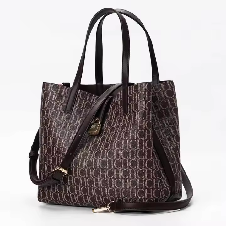CH elegante bolso de hombro con letras de gran capacidad con cerradura diseño creativo tendencia de moda bolso cruzado para ir al trabajo mochila de lujo de alta gama - 1