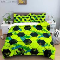 Juego de Ropa de Cama con Diseño de Fútbol 3D Funda de Edredón Cabezas y Cojines Para Decoración de Habitación Regalo para Niños Tamaño Twin Queen King - details 12