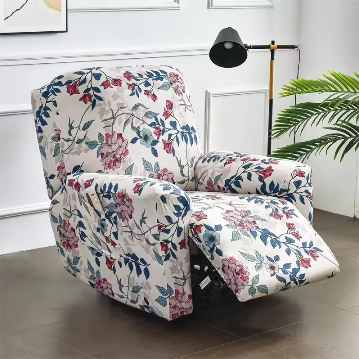 Fundas de Sofá Rebanadas con Flores Nórdicas Funda Protectora Elástica para Sofá - 1