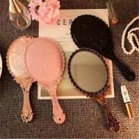 Espejo de Mano Vintage Tallado Espejo de Maquillaje Compacto para Mujeres - details 0