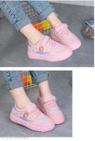 Zapatillas de deporte de cuero para niñas, zapatos de princesa para correr, zapatos deportivos casuales, zapatos de Velcro para niños - details 5
