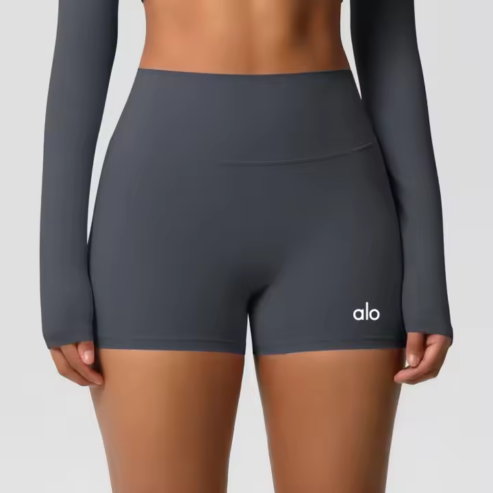Pantalones Cortos de Yoga Alo Cintura Alta, Ajuste de Cadera, Secado Rápido, Triple Pantalones para Mujeres Ideal para Entrenamiento y Fitness - 1