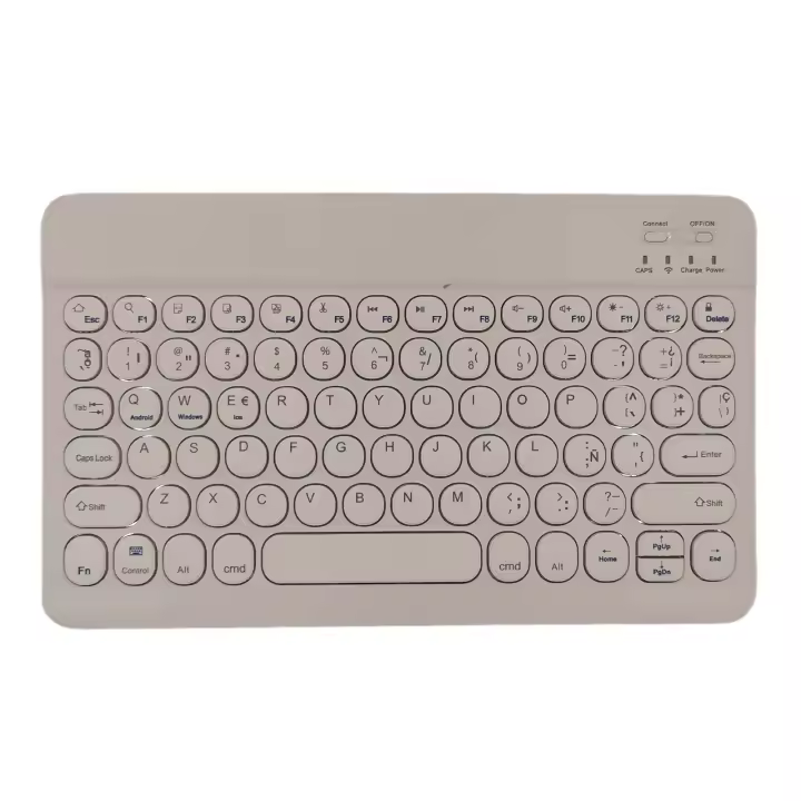 Teclado inalámbrico recargable para iPad, compatible con Bluetooth, teclado español para Samsung Redmi, iOS, Android, Windows, teléfono, tableta - 1
