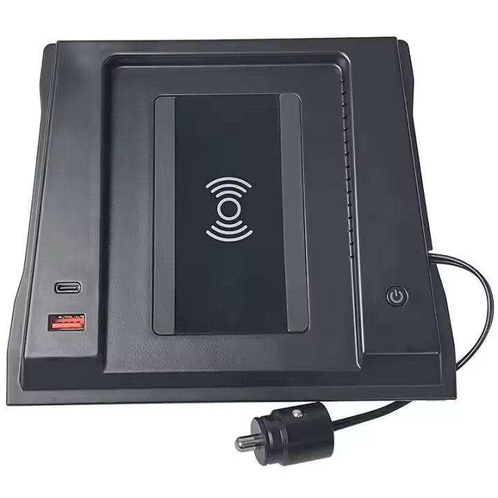 Cargador Inalámbrico Qi para Coche 15W Panel de Carga Rápida para Teléfono Accesorios de Modificación para Mitsubishi Pajero Sport 2022 2023 Fabricado en China - 1
