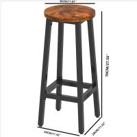 Juego de 4 Taburetes de Bar Taburete Alto para Cocina Estilo Industrial Metal y Madera 29x29x70CM - details 2