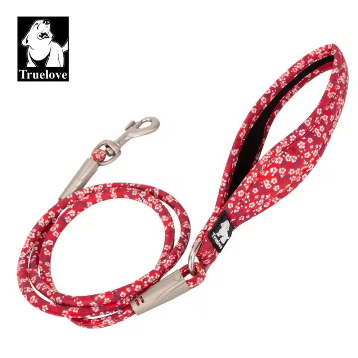 Correa para mascotas Truelove 100% algodón puro, equipada con mango de goma de cloropreno y gancho de aleación de zinc, adecuada para perros estilo RAL - 1