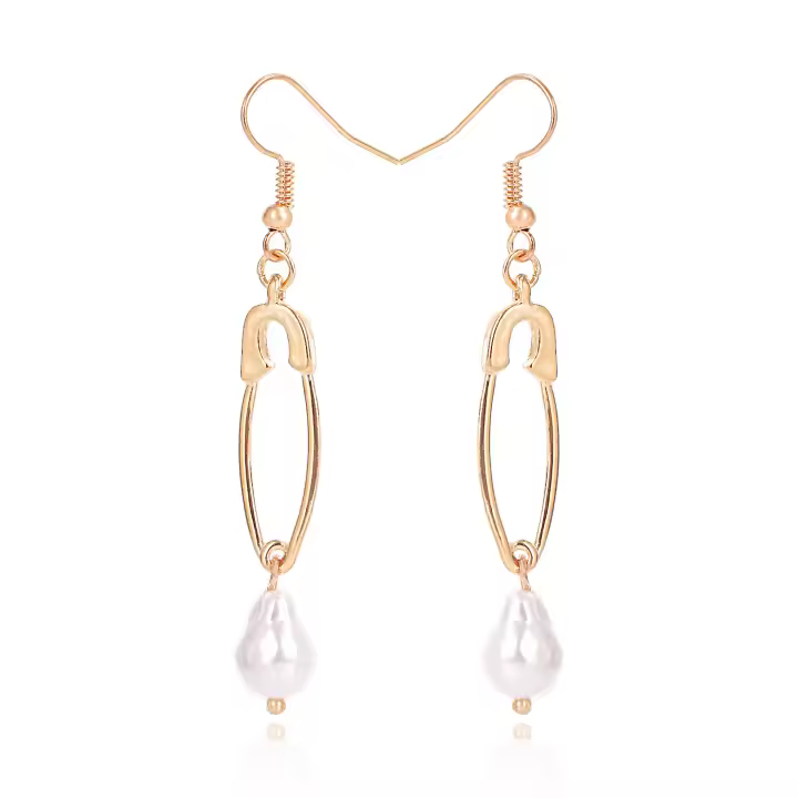 Joyería Popular estilo de hadas perla geométrica Pin pendientes largos con borlas para mujeres pendientes de celebridades de Internet - 1