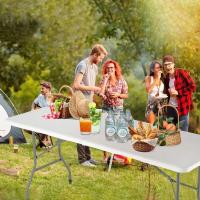 Mesa de picnic al aire libre plegable portátil para fiesta, camping, mango - details 1