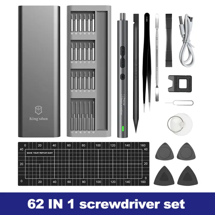 Juego de destornilladores eléctricos de precisión 62 en 1, Kits de herramientas eléctricas recargables, inalámbricos, magnéticos, Mini broca pequeña para bolígrafo Xiaomi - 1