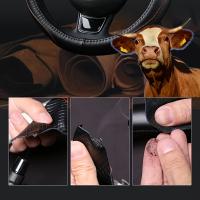 Cubierta de Volante de Cuero Falsito Transpirable y Absorbente de Sudor - details 8