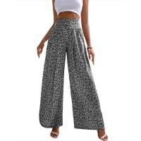 Pantalones de pierna ancha de moda para mujer, cintura alta, estilo floral, cómodos y elegantes para primavera y otoño - details 0