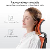 Silla de escritorio para computadora con reposacabezas ajustable y soporte lumbar, respaldo alto, silla ejecutiva giratoria para oficina en casa (azul claro) - details 30