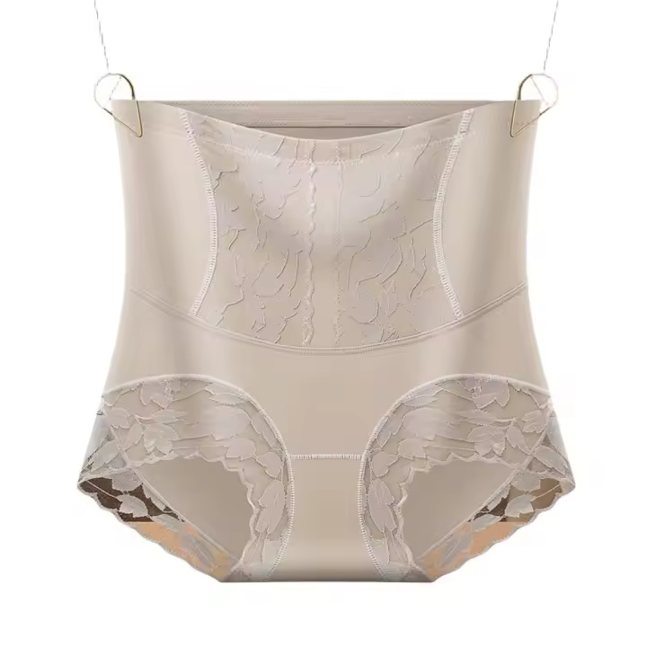 Faja moldeadora de cuerpo posparto de cintura alta, faja de seda de morera para la entrepierna, bragas adelgazantes, ropa interior con Control de barriga, contracción del vientre - 1