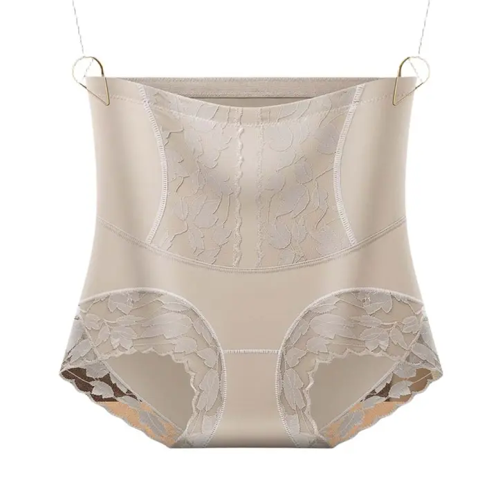 Faja moldeadora de cuerpo posparto de cintura alta, faja de seda de morera para la entrepierna, bragas adelgazantes, ropa interior con Control de barriga, contracción del vientre - 1