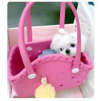 Bolsa de transporte para perros de EVA transpirable, bolsa de transporte para mascotas de viaje de mano de gran capacidad con diseño de cabeza con orificio, bolsa de mano portátil para gatos para mujer - details 13