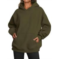 Sudaderas con capucha para mujer, corte holgado con bolsillo gris, ropa de diseñador coreano de los años 2000 - details 14