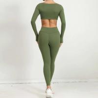 Nuevo TRE de 2 piezas, pantalones cortos deportivos, conjunto de body, ropa deportiva para mujer, traje de yoga para fortalecimiento de gimnasio - details 11