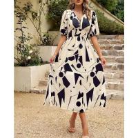 Vestido estampado de moda de verano Ropa de mujer de manga corta - details 2