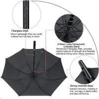 Paraguas de Golf abierto automático, paraguas de palo impermeables a prueba de viento con doble dosel extragrande de gran tamaño - details 6