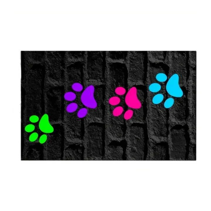 Alfombra de Comedor para Mascotas de Pulga de Paw Antideslizante, Versátil para Todas las Estaciones, Uso Interior y Exterior - 1