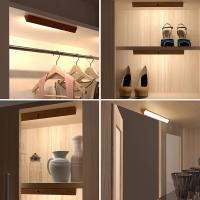 Luz de armario moderna y sencilla con sensor de infrarrojos, Luz LED recargable para gabinete de madera maciza - details 0