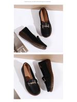 Zapatos de mujer de primavera nuevo estilo Mocasines de cuero genuino, punta redonda, planos, antideslizantes, suela suave Comodidad individual para mujeres de edad media y mayor - details 8