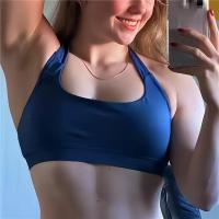 Sujetador deportivo para mujer, Top Halter de alta elasticidad, Push-up, ropa interior de entrenamiento para Fitness, camisetas de gimnasio sin costuras, sujetador de Yoga - details 9