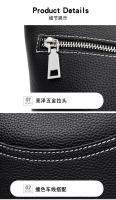 Bolso callejero de cuero genuino, bolso de mujer, bolso de piel de vaca de primera capa, nuevo estilo callejero, bolso de mensajero de hombro de moda versátil, suave de tres capas. - details 20
