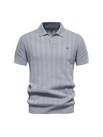 Polo de punto para hombre, manga corta y cuello vuelto, novedad - details 7
