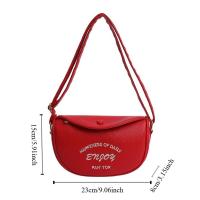 Bolso de sillín coreano informal, bolso de hombro de lujo bordado, bolsos de cuero Pu con letras para mujer - details 0