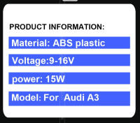 Placa de Carga Inalámbrica Qi para Automóvil Rápida para Audi A3 8V S3 Accesorios Modificación Producto Automotriz Normal Goods Hecho en China - details 2