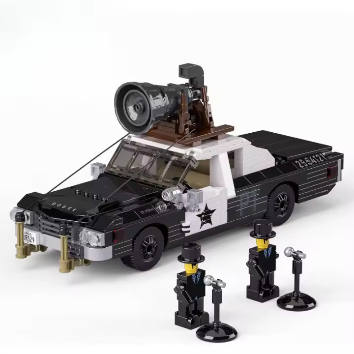 Set de construcción de automóviles de policía, juguetes y minifiguras de construcción de automóviles, proporcionan regalos coleccionables para fanáticos y niños de películas musicales de blues, apto para niños mayores de 6 años (521PCS) - 1