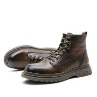 Venta al por mayor diseñado para hombres botines de plataforma Martens zapatos de hombre cuero genuino hecho a mano - details 6