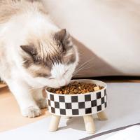 Cuenco de acero inoxidable antiasfixia para gatos, comedero antideslizante con soporte, cuenco elevado para gatos, rejilla/punto de onda, alimentador para perros de pie alto - details 3