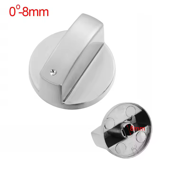 SSITO Interruptor giratorio de Metal Universal, perillas de Control de repuesto para Cocina de Gas, Horno, accesorios de encimera, 2 piezas, 6/8mm - 1