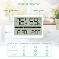 ORIA-medidor de humedad para habitación, higrómetro LCD de gran número, preciso, con reloj - details 2