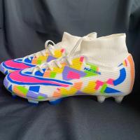 Tacos de fútbol para hombre y mujer, zapatos de fútbol para césped, tacos de fútbol, ​​tobillo alto, botas de fútbol AG FG, zapatillas de entrenamiento - details 1