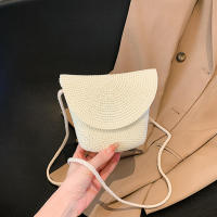Bolso pequeño de mano para mujer hecho a mano de tela, mini bolso de playa tipo cubo y bolsos de hombro para damas - details 0