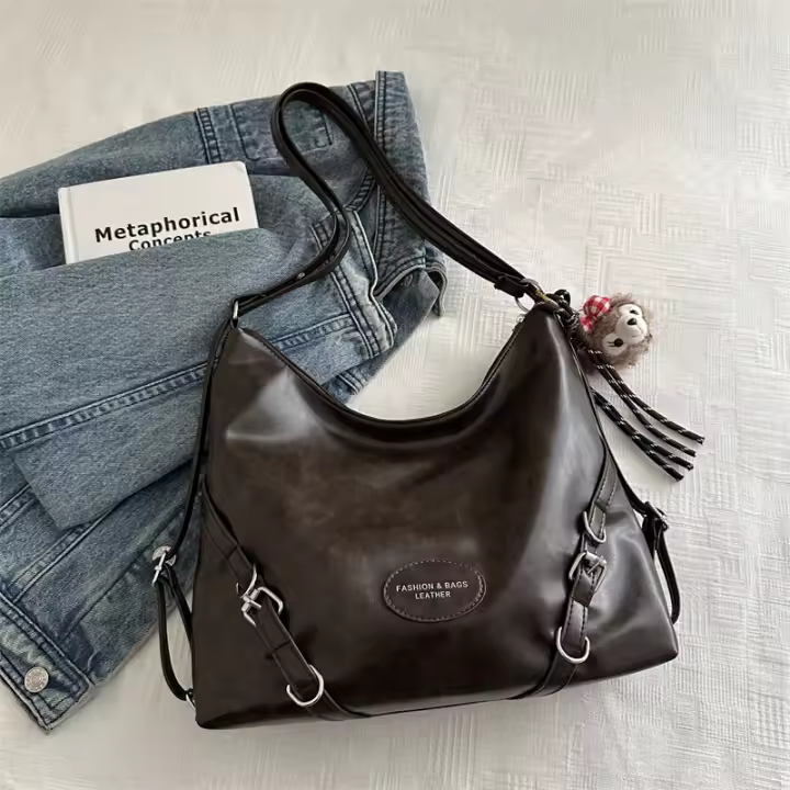 Un hombro, nuevo estilo, gran capacidad, mochila, retro, bolso de hombro para mujer, personalidad, mochila, bolso de mano, moda urbana - 1