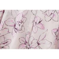 BUNO-blusa de satén para mujer, Tops con estampado Floral, cuello vuelto, camisa de una sola botonadura, camisas holgadas elegantes de manga larga a la moda - details 4
