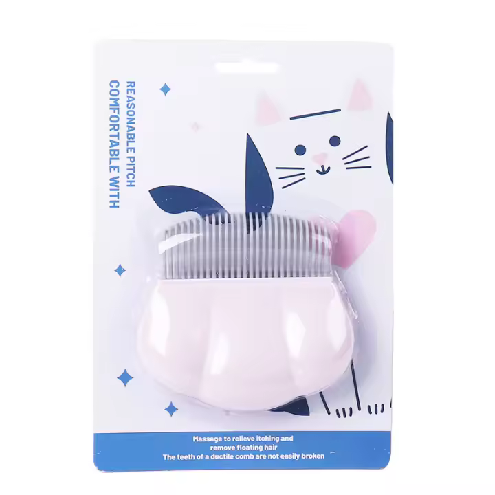 Cepillo para Mascotas en Forma de Concha Herramienta de Aseo para Perros y Gatos para Eliminar Pelo Suelto de Gatitos - 1