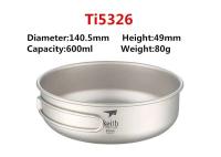 Villa de titanio ultraligera, cuenco con asa plegable para acampar al aire libre, 300ml/600ml - details 4
