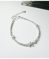 Pulsera de Fragmento de Perla de Estrella Irregular de Plata Esterlina Hecho a Mano - details 7