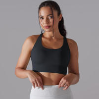 Sujetador de yoga para mujer, ropa interior que absorbe los golpes, correas cruzadas para los hombros, top corto Fiess, deportes a prueba de golpes - details 19