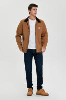 DAFEILI Primavera Verano Casual Vintage Lavado Forro de Malla Ropa de Trabajo Lona Detroit Chaquetas - details 8