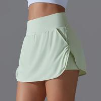 Faldas de tenis falsas de dos piezas con forro y bolsillos para mujer, pantalones cortos deportivos, bloque de sensación cero, ajuste delgado, elásticos, suaves, para yoga - details 13