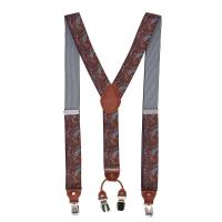 Correa de moda con 4 clips, correa de pantalones de cuero casual vintage de aleación para hombre, regalo del marido - details 3