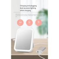 Espejo de maquillaje, espejo de tocador LED compacto portátil recargable por USB con pantalla táctil, espejo de maquillaje con atenuación - details 6