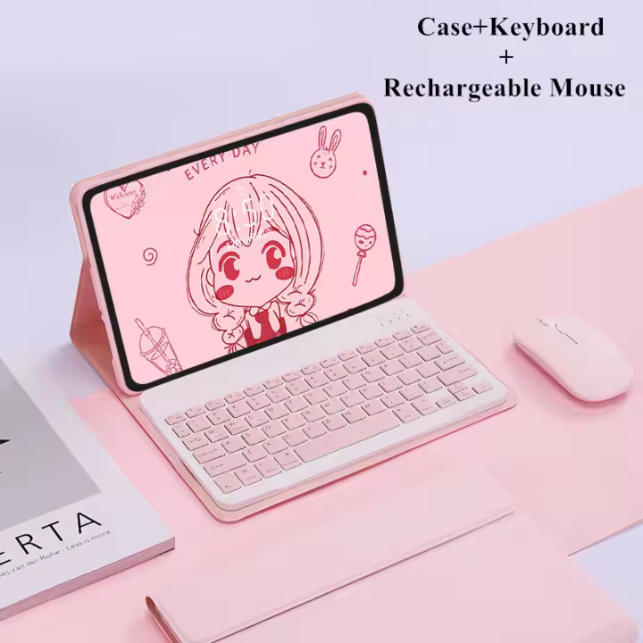 Funda magnética para Xiaomi Redmi Pad SE 2023, 11 ", ratón, Bluetooth, teclado español inalámbrico, soporte - 1