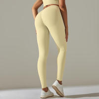 Leggings push-up sin costuras para mujer, pantalones elásticos de cintura alta para entrenamiento, correr, yoga, gimnasio - details 15